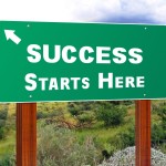 Success Starts Here Sign