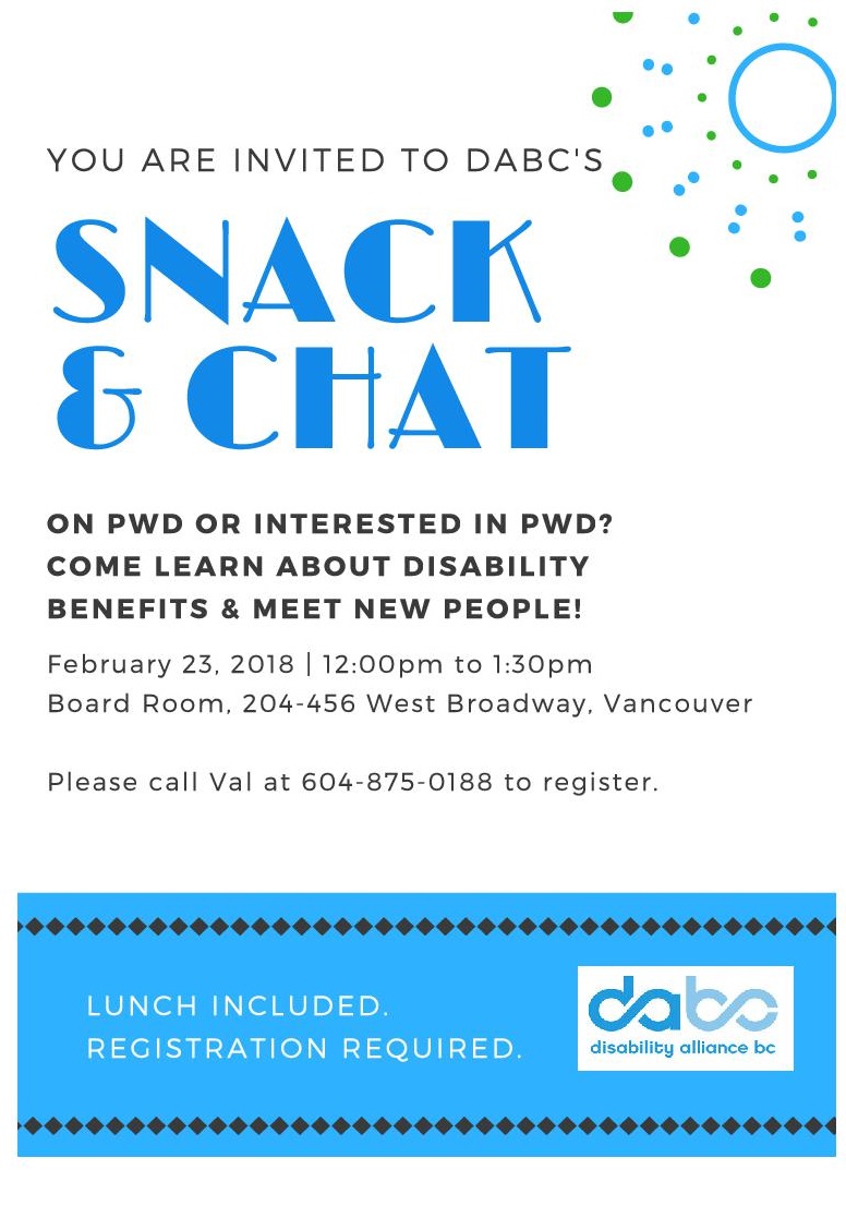 Snack & Chat Feb 2018 Poster